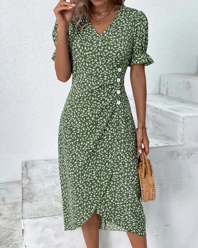 Giselle | Floral V-Neck Dress