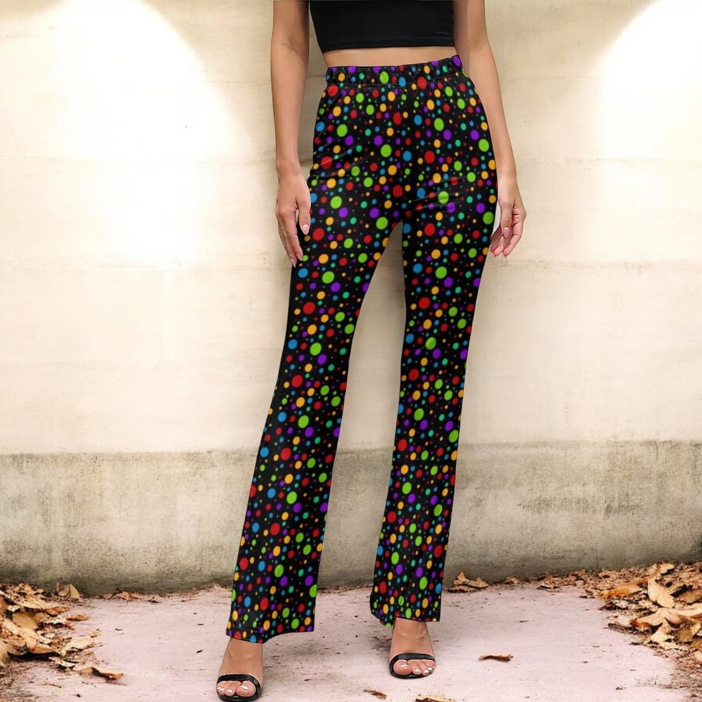 Zinnia - Polka Dots Flared Pants