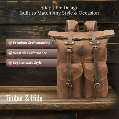 KRUN | Canvas Laptop Backpack