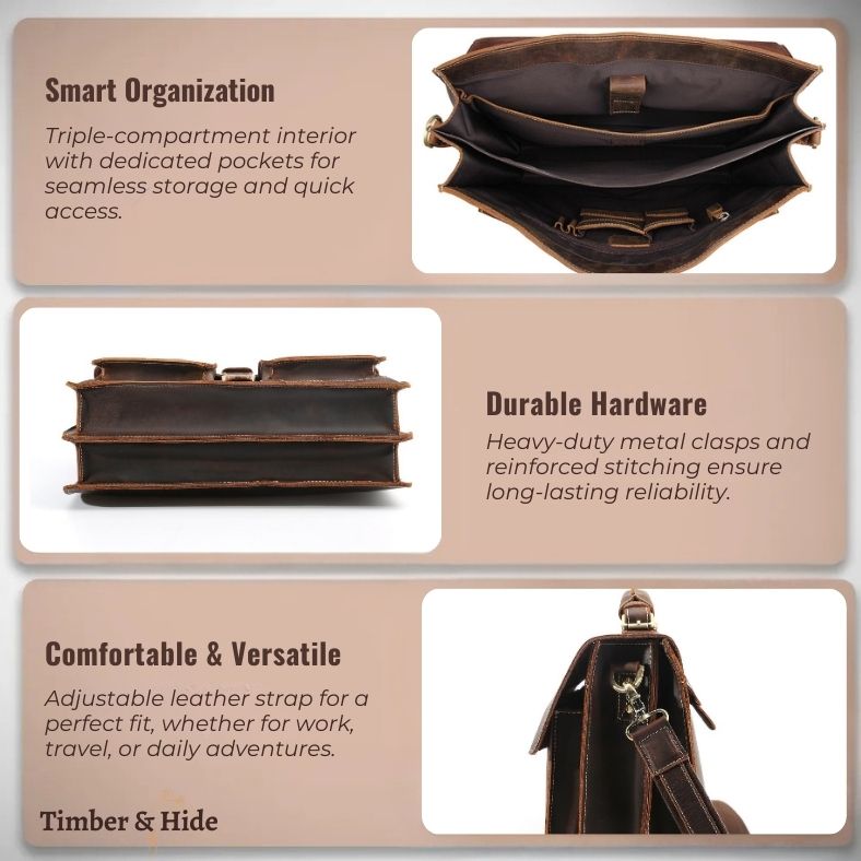 COLMAR | Brown Leather Shoulder Bag
