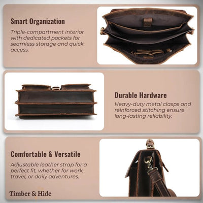 COLMAR | Brown Leather Shoulder Bag