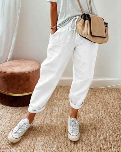 Rosa | Elegant linen blend trousers