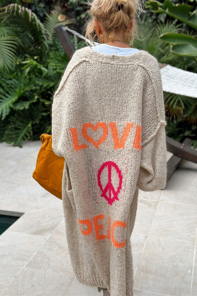 Lovely - Oversized Knitted Long Cardigan