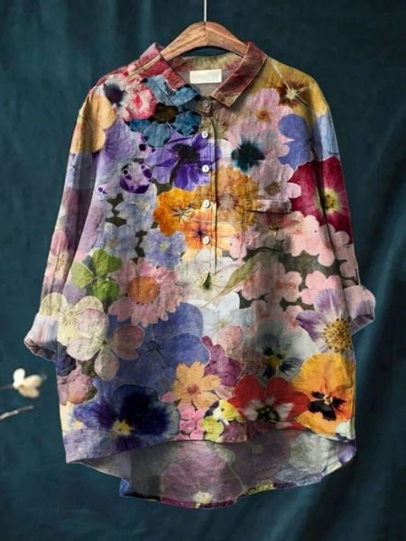 Donna™ - Cotton Floral Shirt