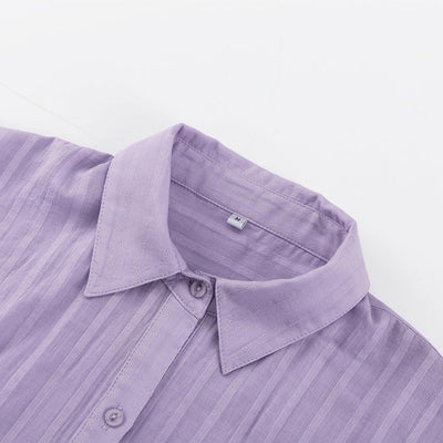 Violet | Light and Airy Button-Up and Shorts Ensemble