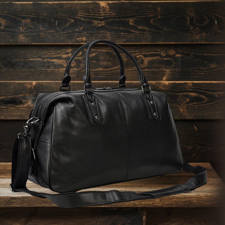 AALBORG | Black Leather Holdall
