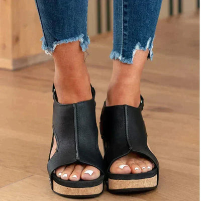 Callie - Comfortable Cork Wedge