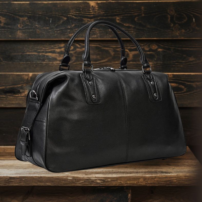 AALBORG | Black Leather Holdall