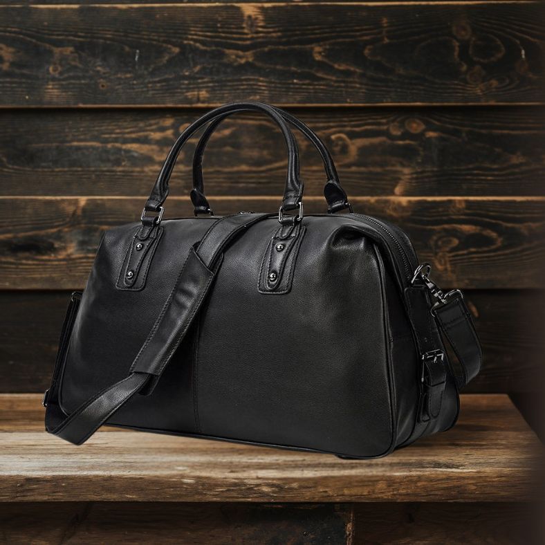 AALBORG | Black Leather Holdall