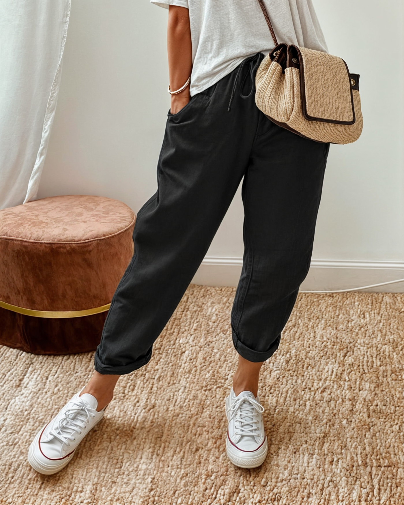 Rosa | Elegant linen blend trousers