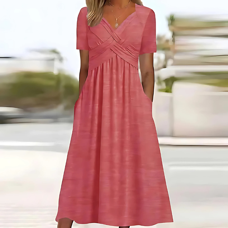 Ceola | Elegant Dress with Tummy Coverage
