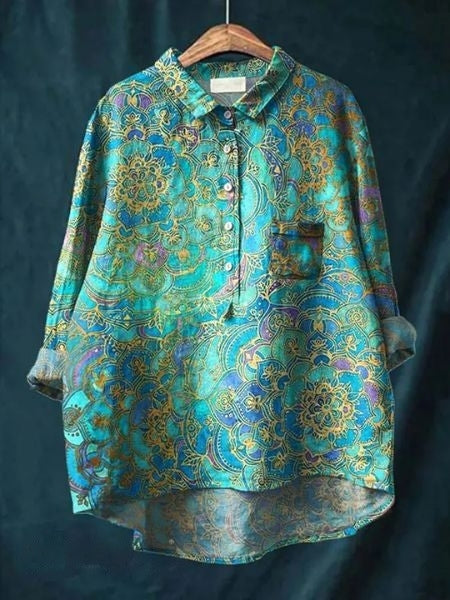 Donna™ - Cotton Floral Shirt