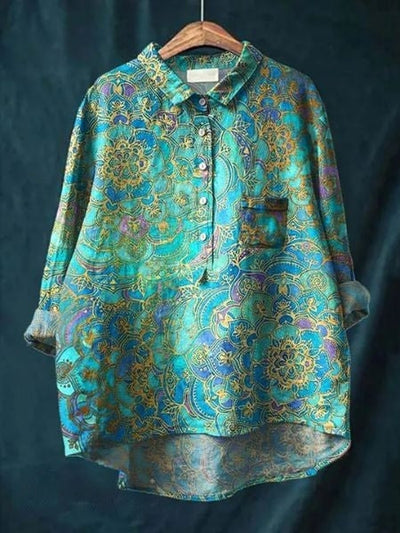 Donna™ - Cotton Floral Shirt