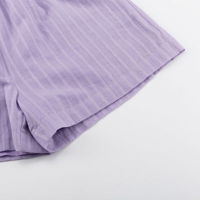 Violet | Light and Airy Button-Up and Shorts Ensemble