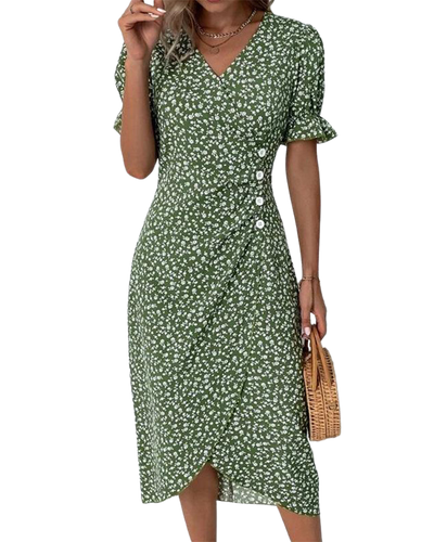 Giselle | Floral V-Neck Dress