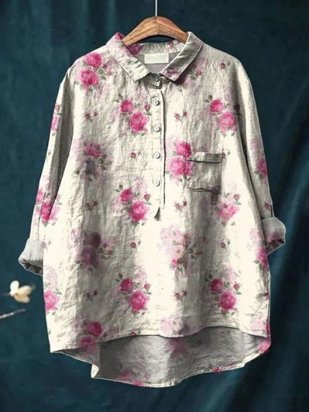 Donna™ - Cotton Floral Shirt