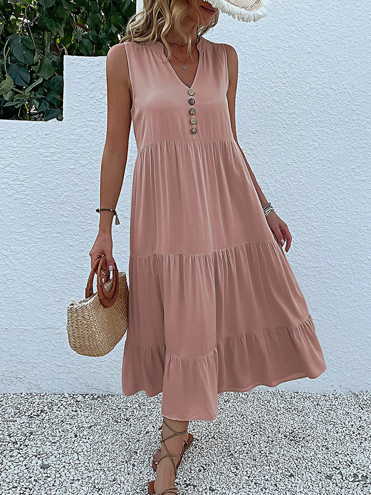 Amara | Flowy Elegant Midi Dress