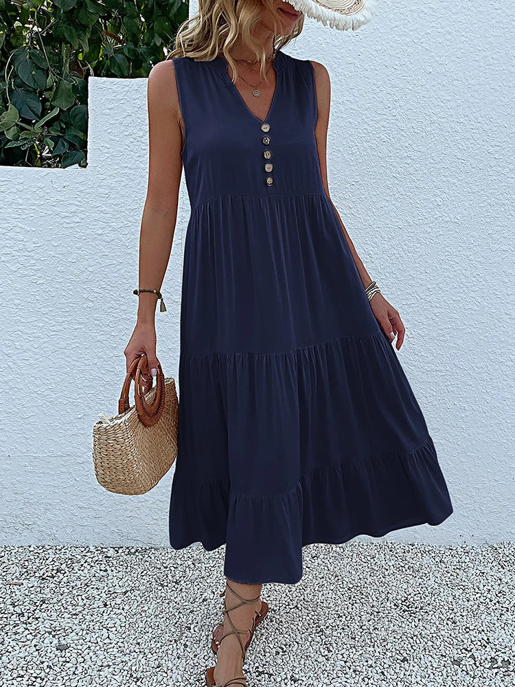 Amara | Flowy Elegant Midi Dress