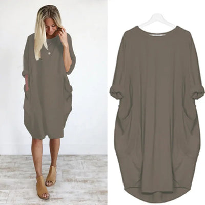 Bianca - Comfortable Loose Fitting Dress