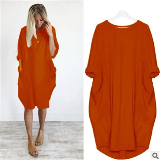 Bianca - Comfortable Loose Fitting Dress
