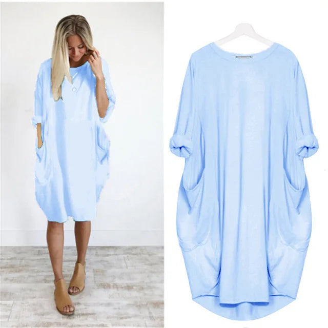 Bianca - Comfortable Loose Fitting Dress