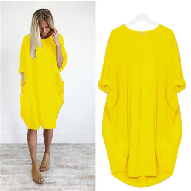 Bianca - Comfortable Loose Fitting Dress