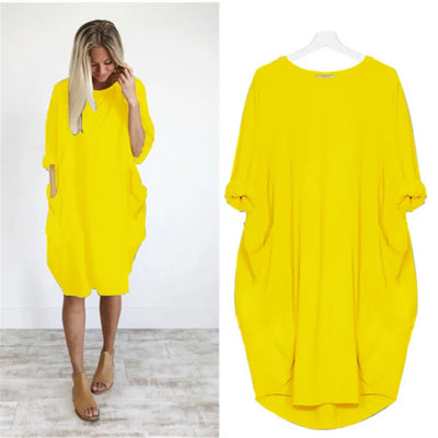 Bianca - Comfortable Loose Fitting Dress