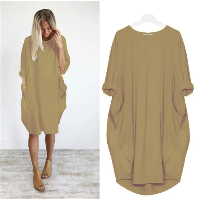 Bianca - Comfortable Loose Fitting Dress