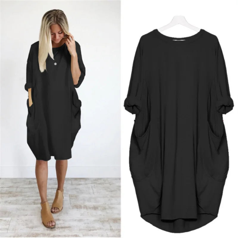 Bianca - Comfortable Loose Fitting Dress
