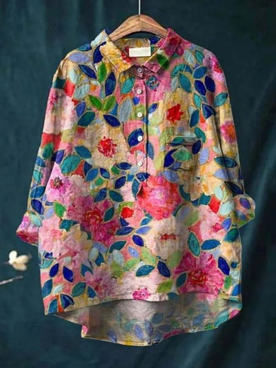 Donna™ - Cotton Floral Shirt