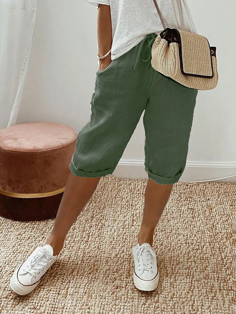 EVA™ - Cotton-Linen Women's Shorts