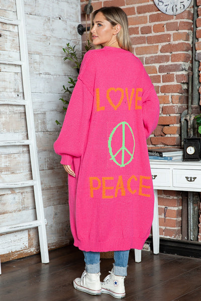 Lovely - Oversized Knitted Long Cardigan