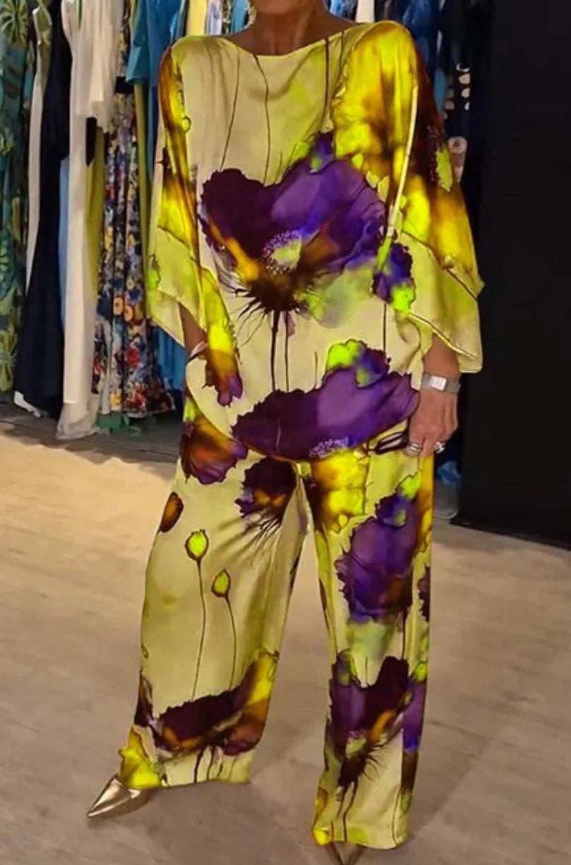 Saphina - Yellow Floral Luxe Set