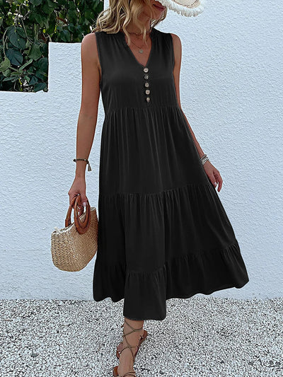 Amara | Flowy Elegant Midi Dress