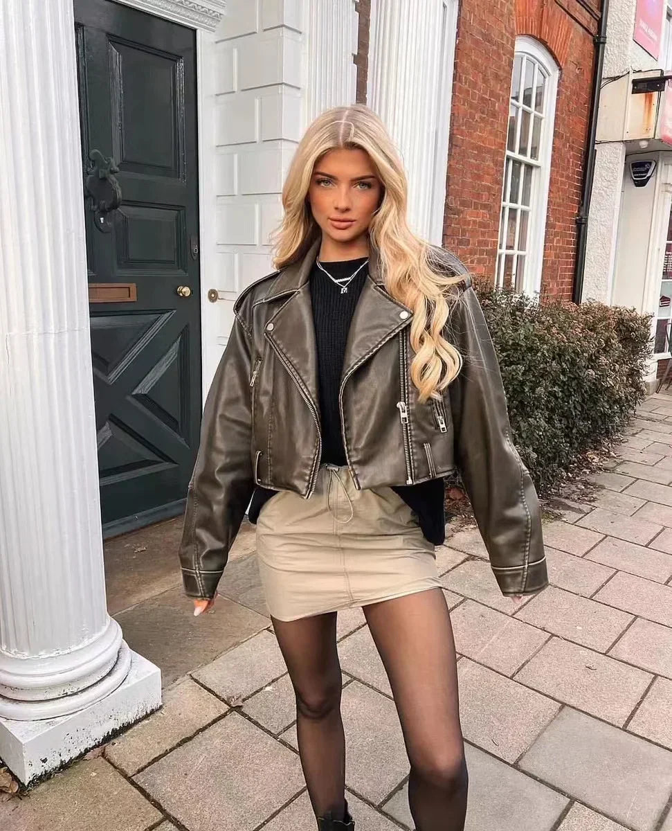 Rianne™ – Trendy Leather Jacket