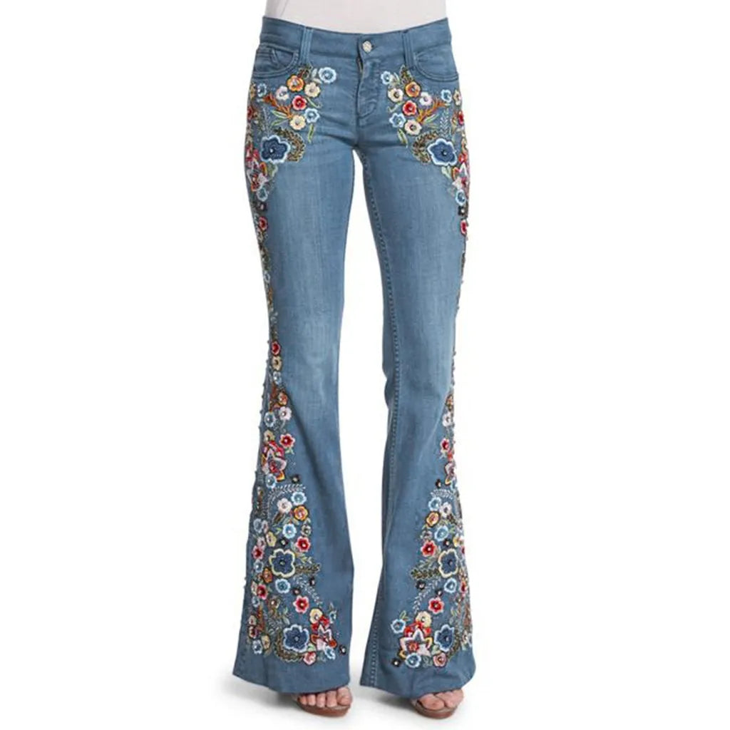 Isola - Embroidered Bell Bottoms