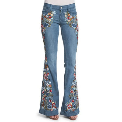 Isola - Embroidered Bell Bottoms
