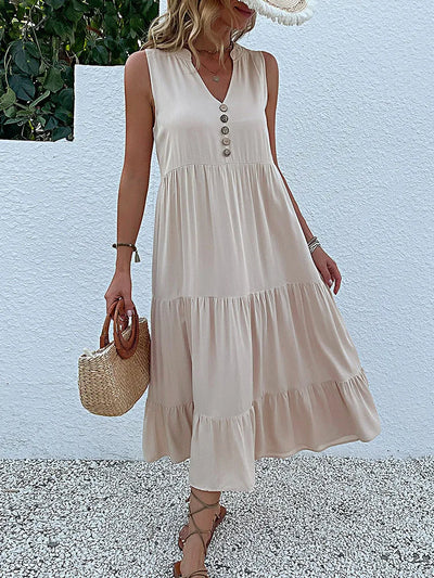 Amara | Flowy Elegant Midi Dress