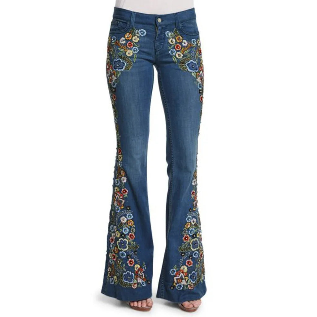 Isola - Embroidered Bell Bottoms