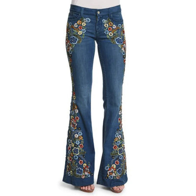Isola - Embroidered Bell Bottoms