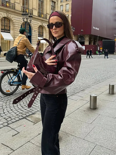 Clara™ – Elegant Leather Jacket