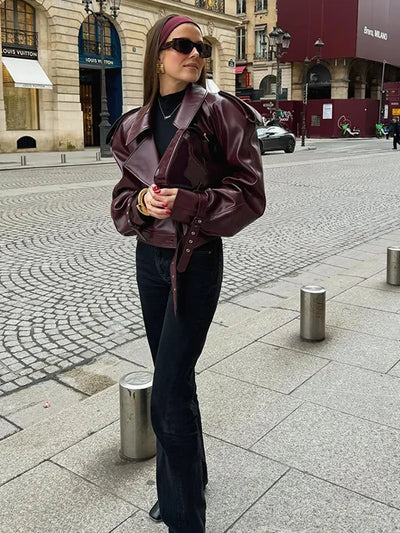 Clara™ – Elegant Leather Jacket