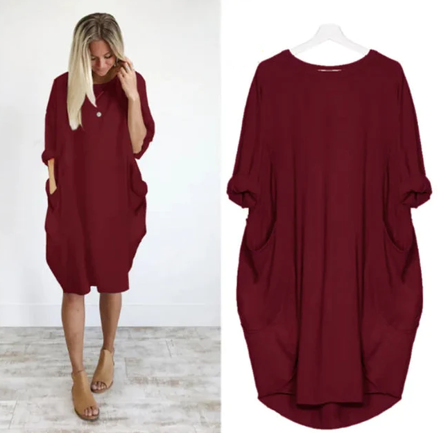 Bianca - Comfortable Loose Fitting Dress