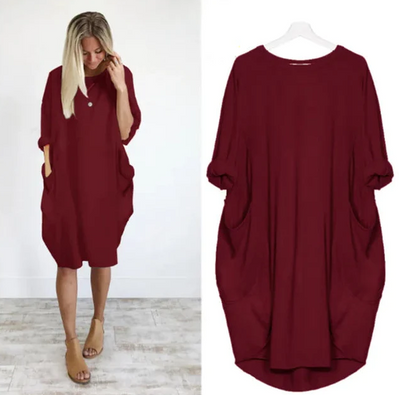 Bianca - Comfortable Loose Fitting Dress