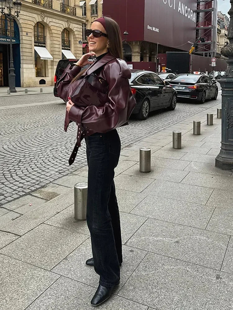 Clara™ – Elegant Leather Jacket