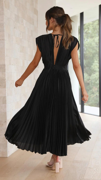 Sabine - Feminine Satin Dress for Special Occasions