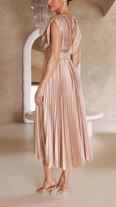 Sabine - Feminine Satin Dress for Special Occasions