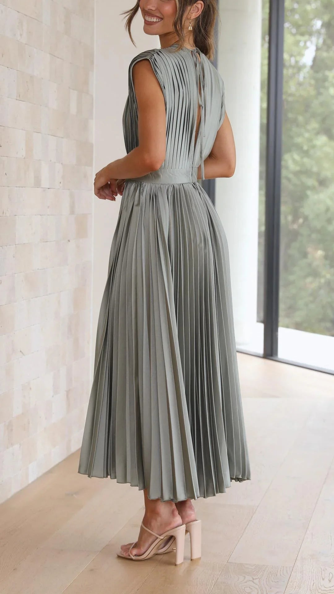 Sabine - Feminine Satin Dress for Special Occasions