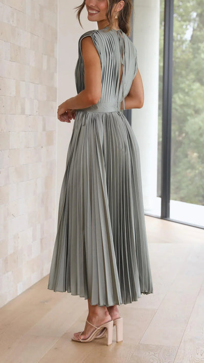 Sabine - Feminine Satin Dress for Special Occasions