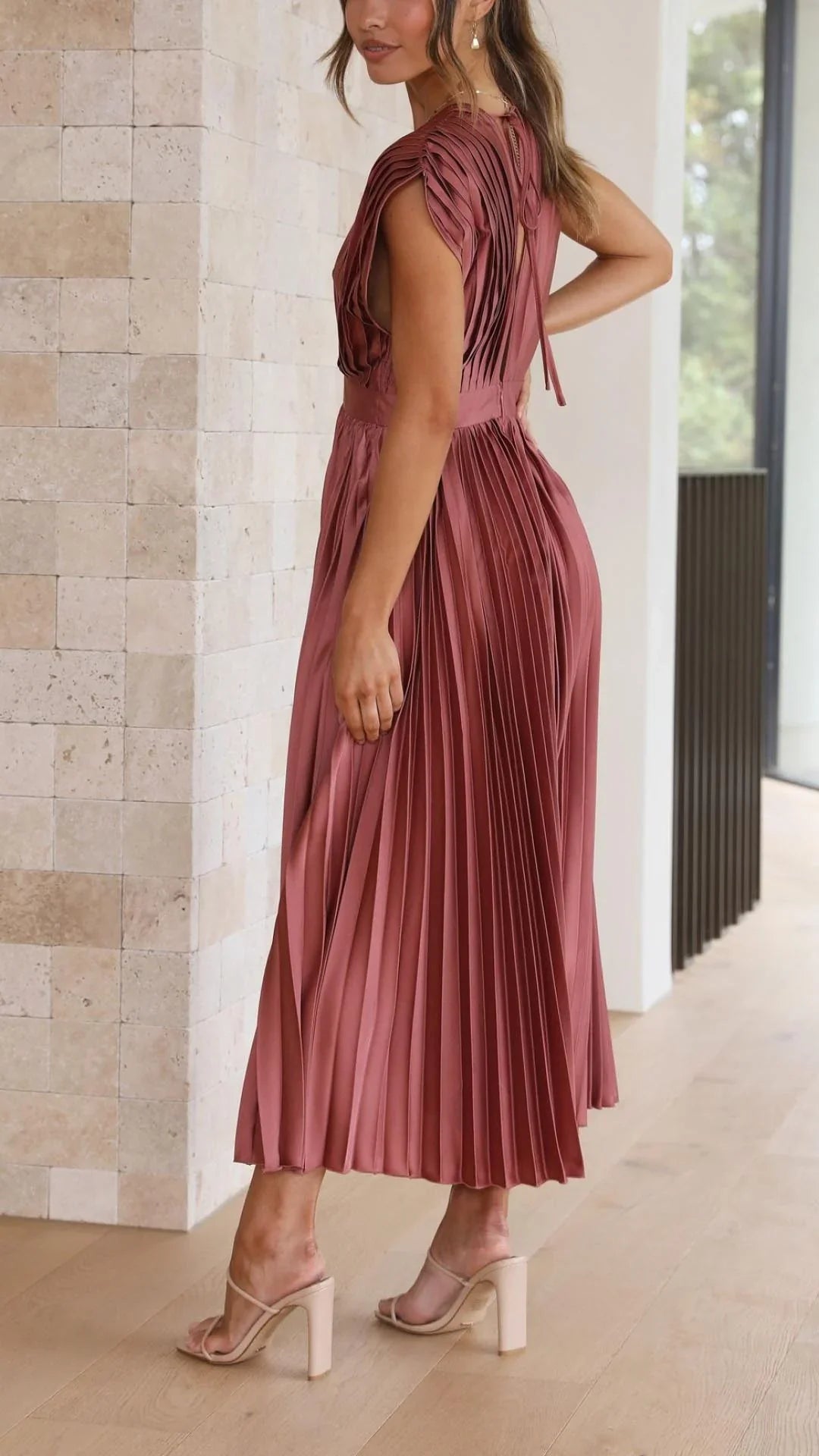 Sabine - Feminine Satin Dress for Special Occasions